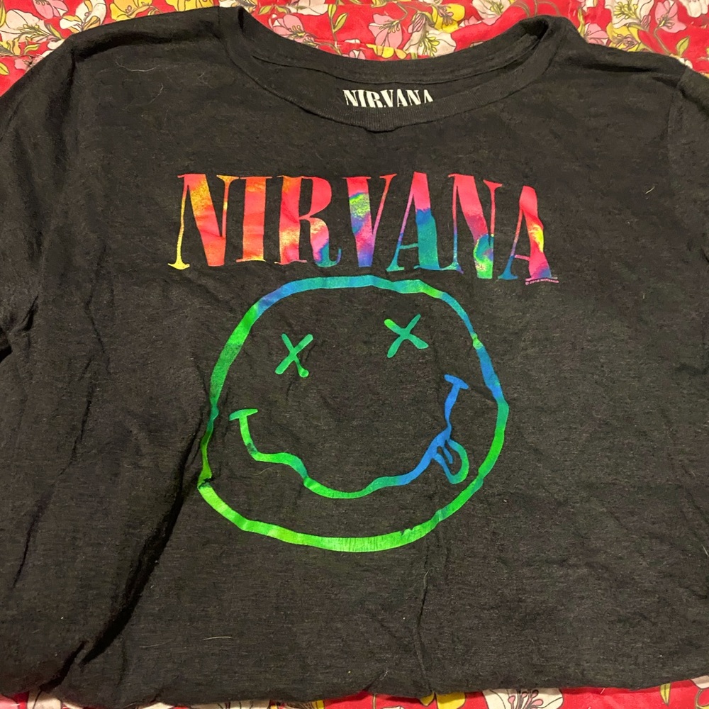 Colorful logo nirvana shirt